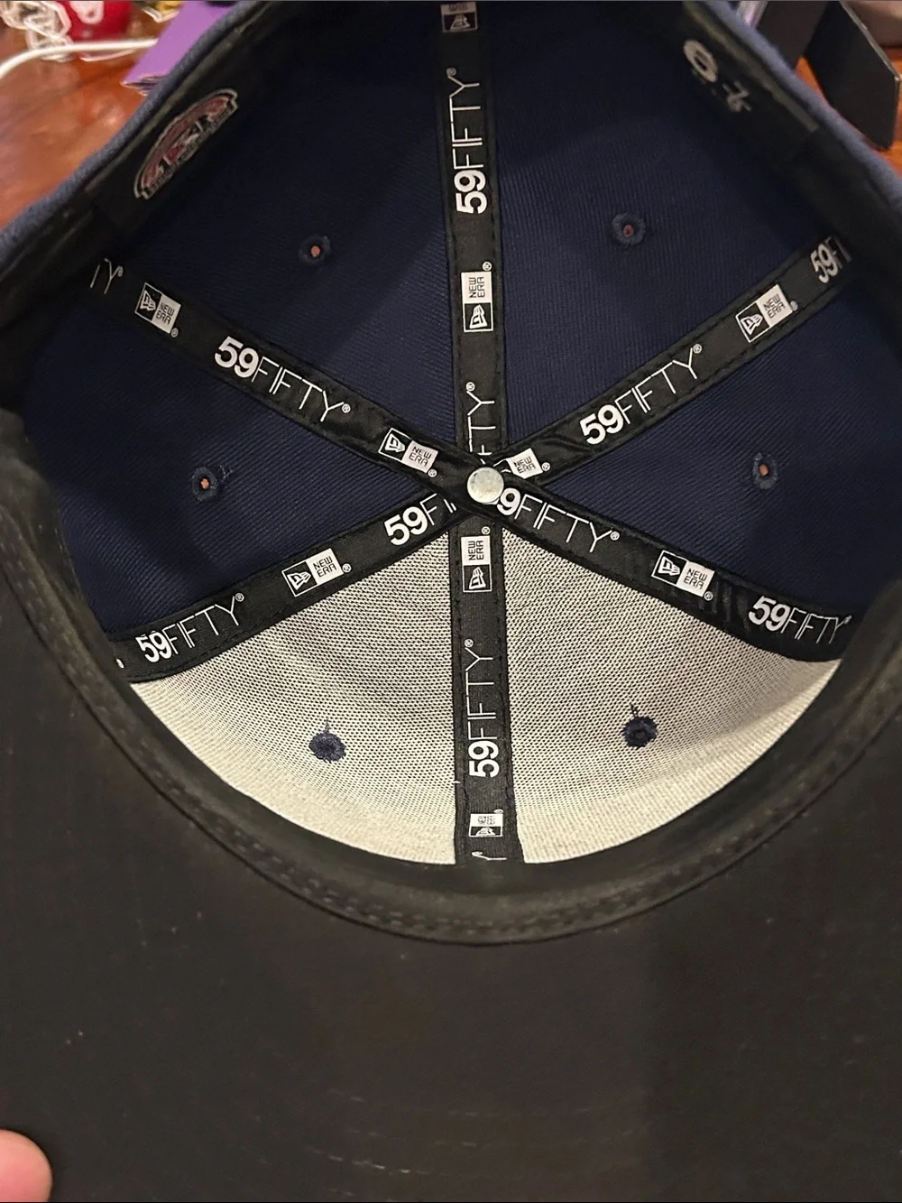 Round Rock Express 59Fifty Fitted New Era Navy Game Hat E Train Logo 6 7/8